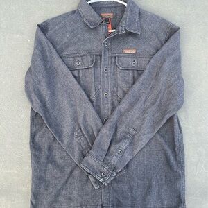 Gray Patagonia Men’s Long Sleeve Button up Shirt- Medium